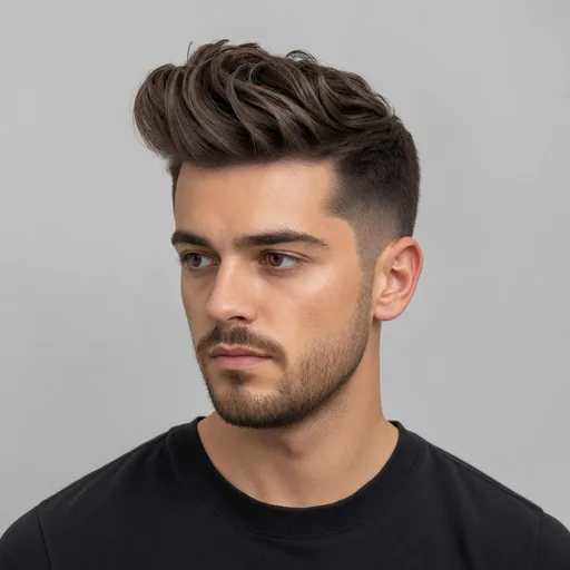 Textured Pompadour hairstyle example